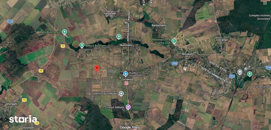 Teren de 47500 mp, în Butimanu
