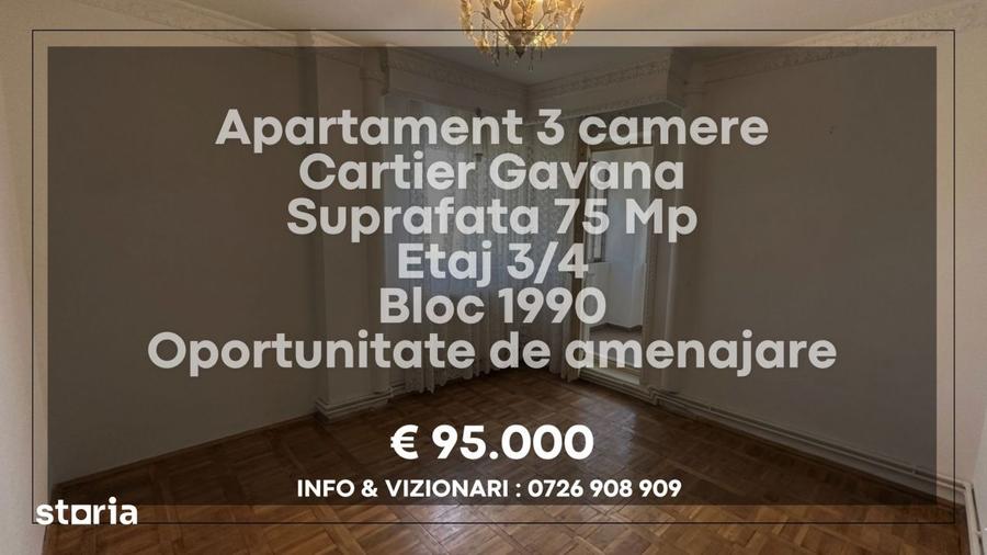 Apartament decomandat 3 camere Gavana - 5