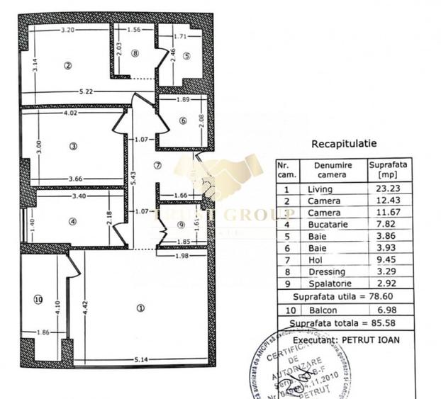 Apartament cu 3 camere decomandat în Victoriei
