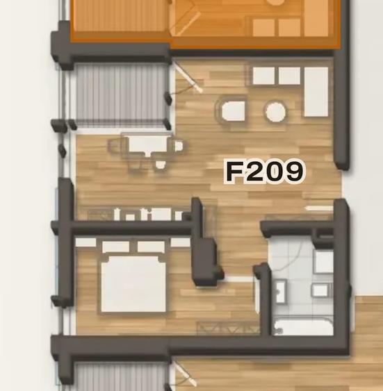 Apartament cu 2 camere semidecomandat în Mănăștur