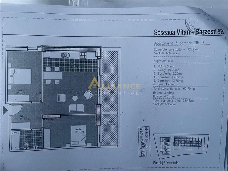 Apartament cu 3 camere decomandat, mobilat în Vitan-Bârzești