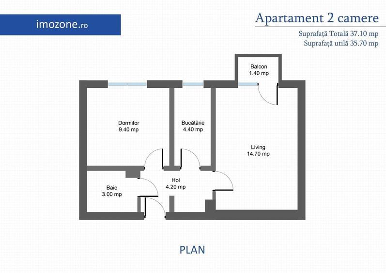 Apartament cu 2 camere decomandat, mobilat în Drumul Taberei