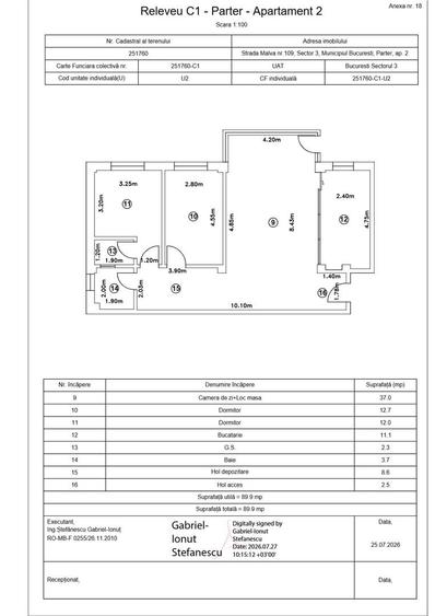 Apartament cu 3 camere semidecomandat în 1 Decembrie 1918