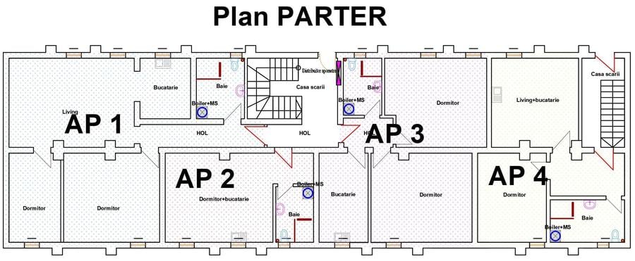 Apartament cu 3 camere decomandat în Săvinești