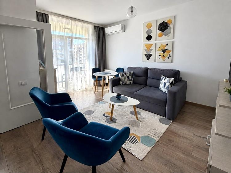 Apartament cu 2 camere semidecomandat, mobilat în Telegrafului