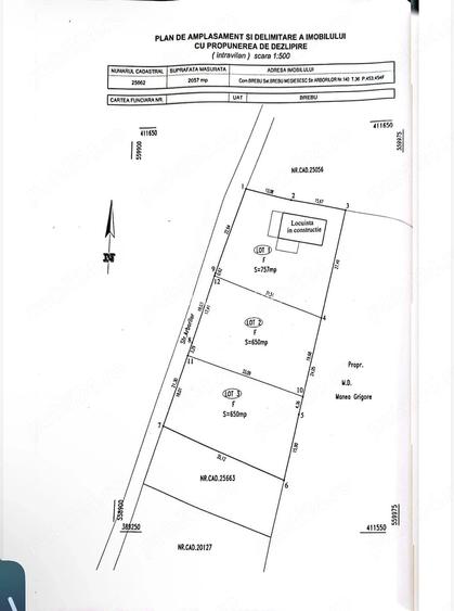 Brebu, Prahova | Teren 2.000 mp, 3 loturi + structura casa Mexi