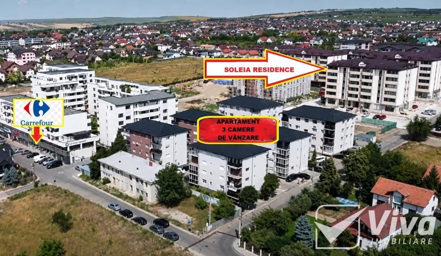 Apartament cu 3 camere semidecomandat, mobilat în Popas Păcurari