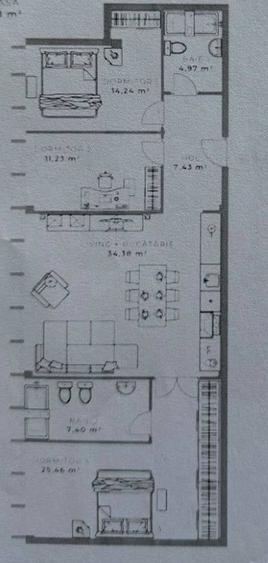 Apartament cu 3 camere semidecomandat în Gheorgheni