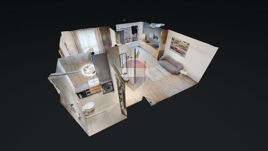 Apartament cu 2 camere semidecomandat în Tractorul
