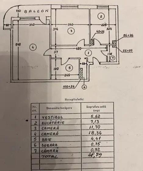 Apartament cu 2 camere decomandat în Tineretului