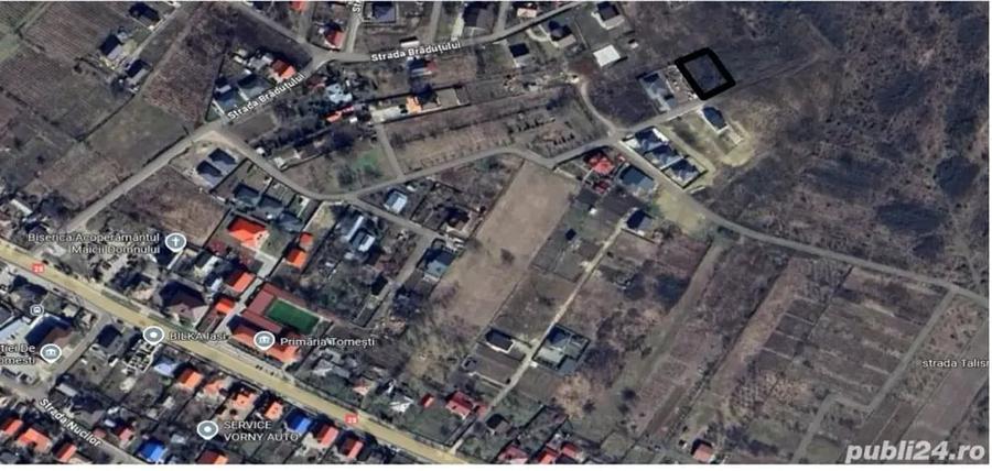 Teren de 1000 mp, în Tomești
