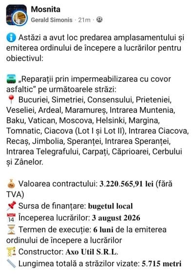 Teren Construcții intravilan de 611 mp, în Moșnița Nouă