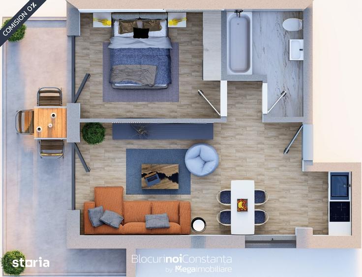 Apartament cu 2 camere în Nord