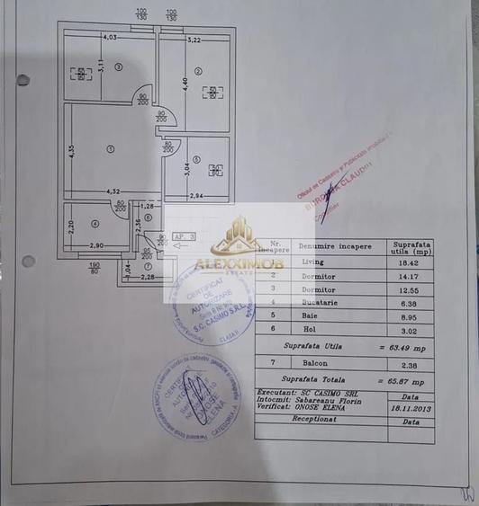 Apartament cu 3 camere decomandat, mobilat în Nord
