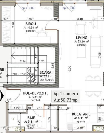 Apartament cu 2 camere în Mărăști
