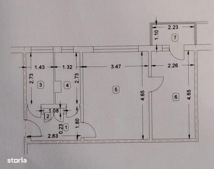 Apartament cu 2 camere nedecomandat în Mihai Bravu