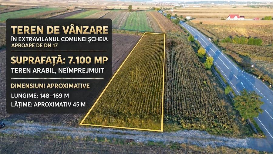 Teren de 7100 mp, în Șcheia