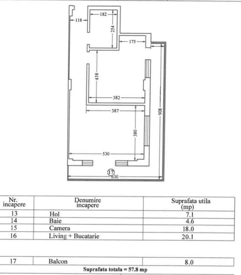Apartament cu 2 camere decomandat în Nord