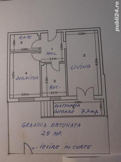 Apartament cu 2 camere decomandat în Dobroești