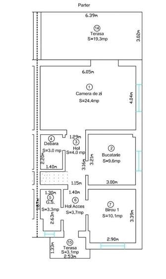 Duplex cu 5 camere cu Canalizare în Girocului