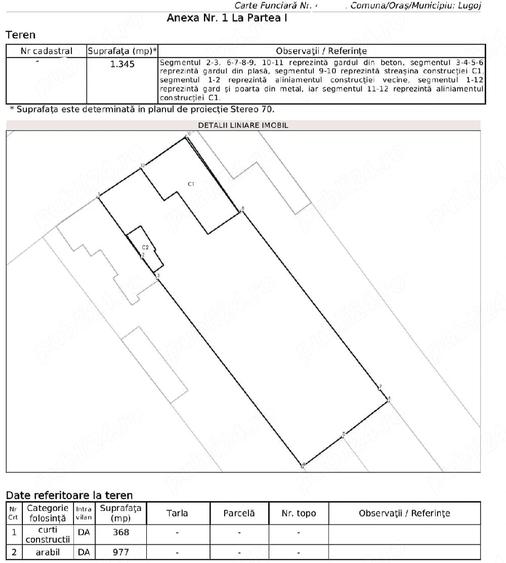 Casă cu 3 camere cu Teren 1345 Mp în Central