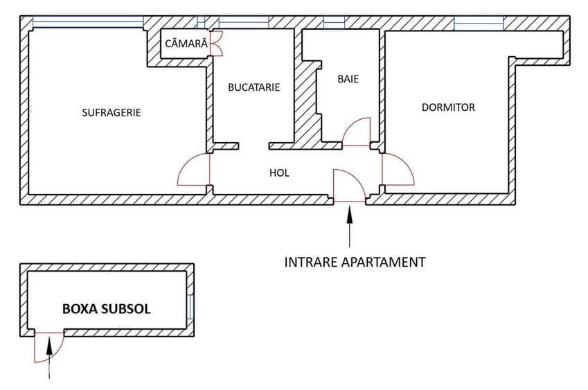 Apartament cu 2 camere decomandat în Triaj