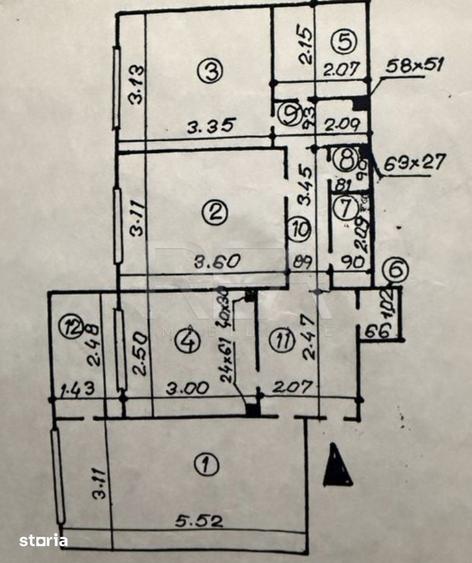 Apartament cu 3 camere decomandat în Crângași