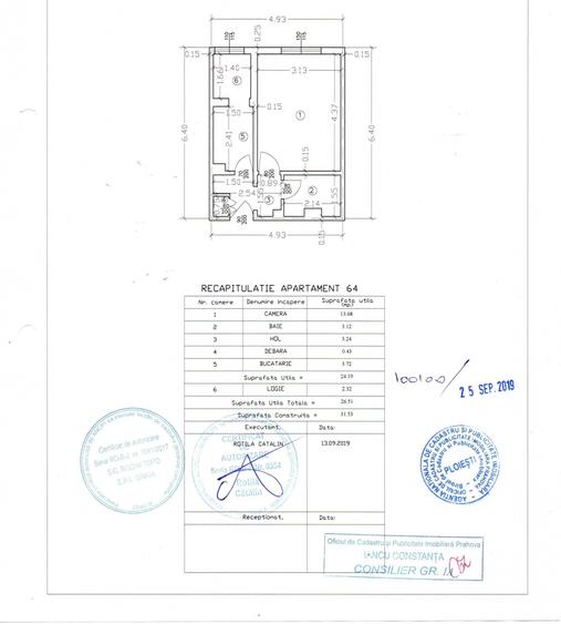 Garsonieră decomandată în Central