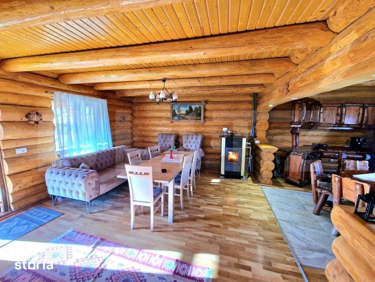 Cabana din lemn rotund, 140 mp utili, 1000mp teren zona turistica - 6