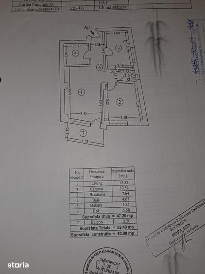 Apartament cu 2 camere în Bucureștii Noi