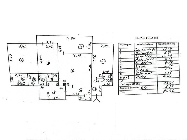 Apartament cu 4 camere decomandat, mobilat în Micro 39