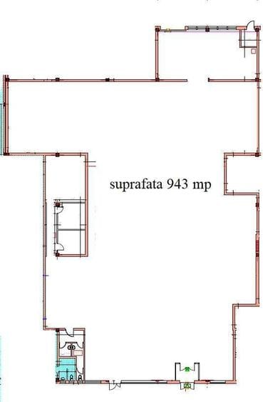 Spațiu comercial, de 943 mp, în Exterior Vest