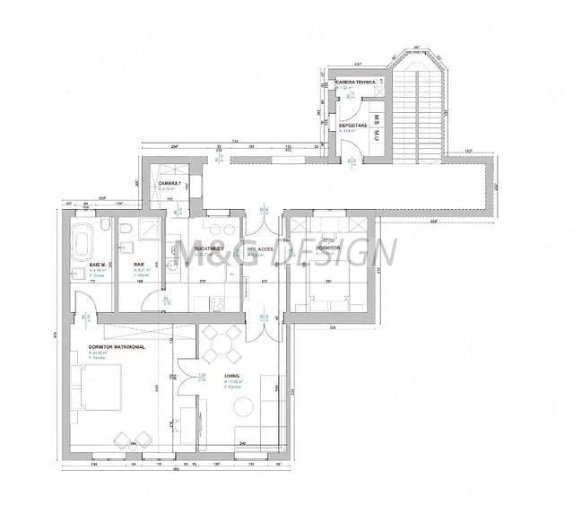 Apartament cu 3 camere în Bălcescu