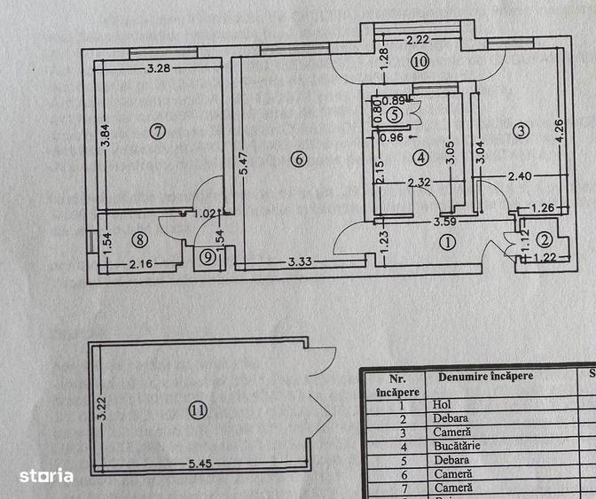 Apartament cu 3 camere semidecomandat în Ultracentral