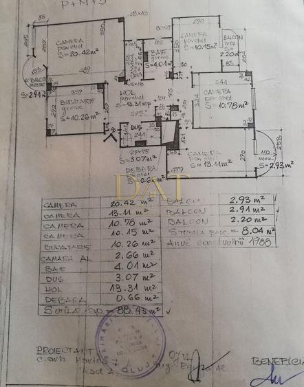 Apartament cu 4 camere în Central