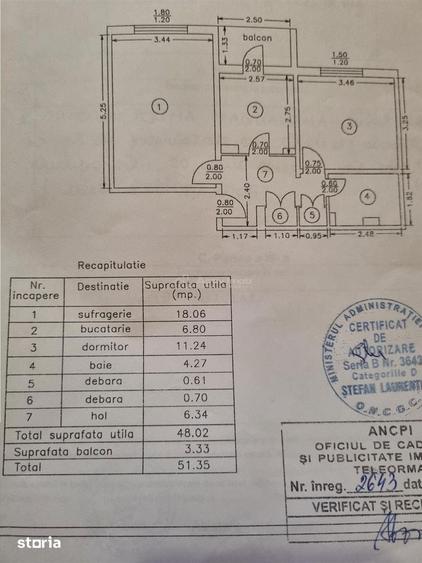 Apartament cu 2 camere decomandat în Central