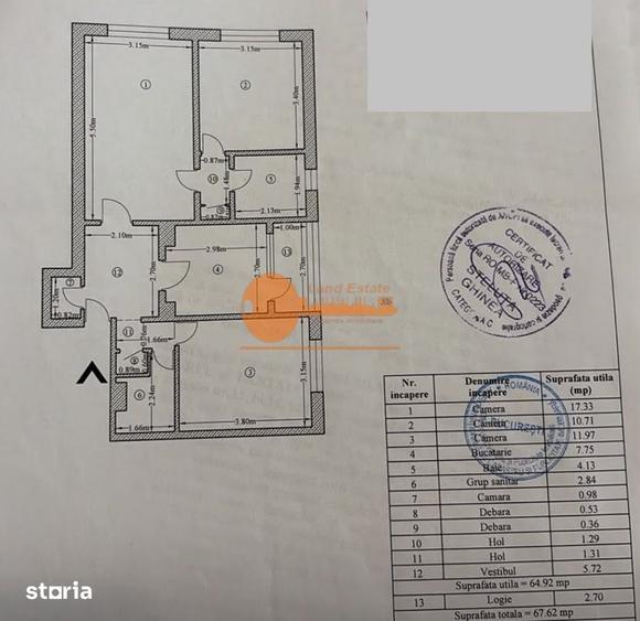 Apartament cu 3 camere, mobilat în Crângași
