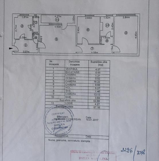 Apartament cu 3 camere decomandat în Brâncoveanu