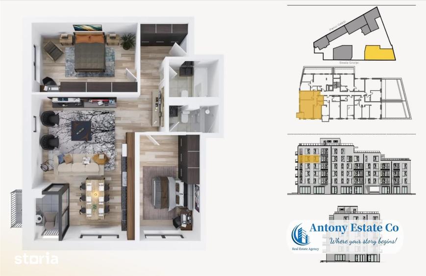 Apartament cu 2 camere în Central