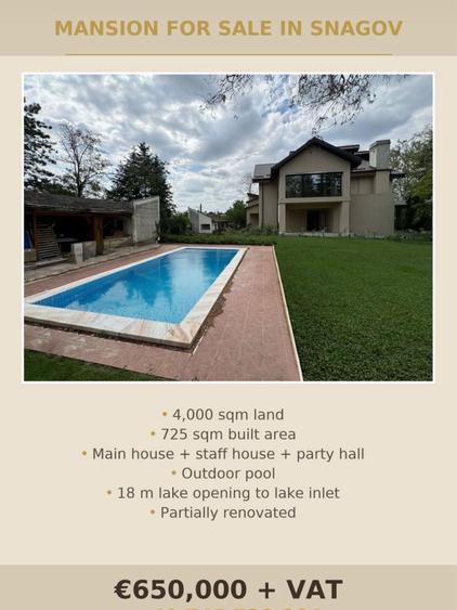 Casă individuală cu 10 camere cu Piscina în Snagov