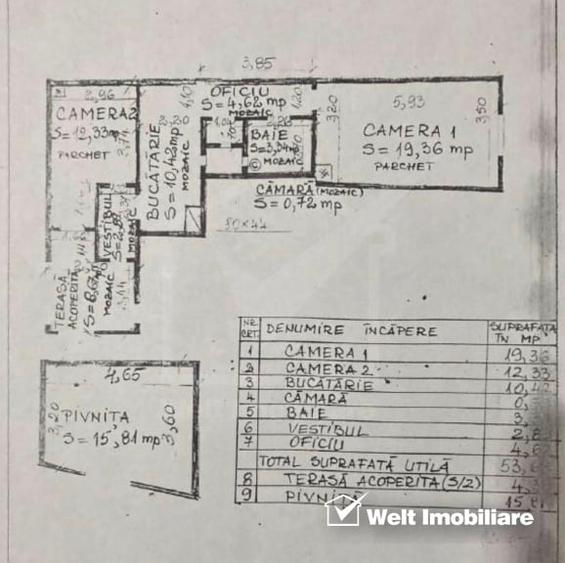 Apartament central, la curte comuna, Motilor, 56 mp - 5