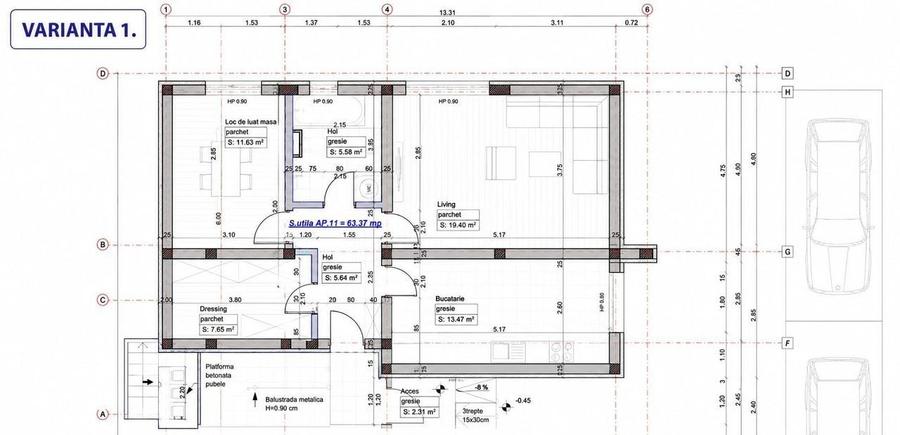COMISION 0%|Apartament 2 camere | 53,87 mp | Giroc | Parcare Inclusa - 1