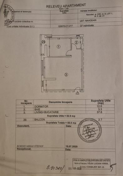 Apartament cu 2 camere semidecomandat în Mamaia