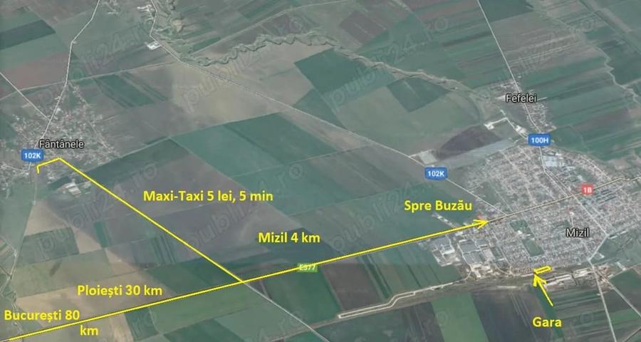 Teren casa Prahova, 1130 mp intravilan Fintinele, asfalt-electrica-apa-canalizare - 5