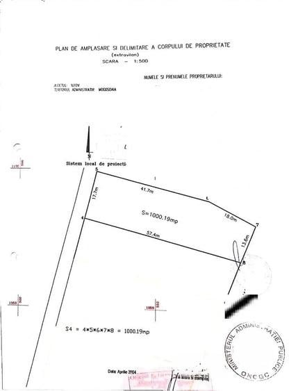 Teren intravilan 1.000 mp, front 18 m, Mogosoaia - 3