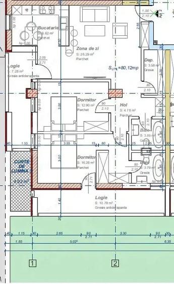 Apartament cu 3 camere semidecomandat în Aradului