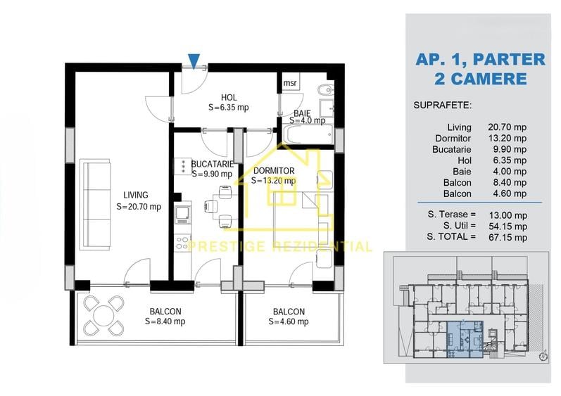 Apartament cu 2 camere decomandat în Theodor Pallady