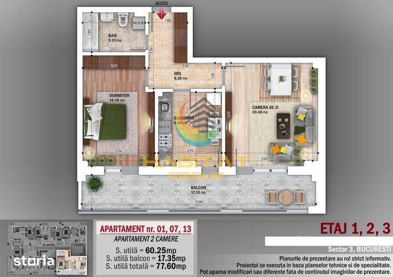 Apartament cu 2 camere decomandat în Sălăjan
