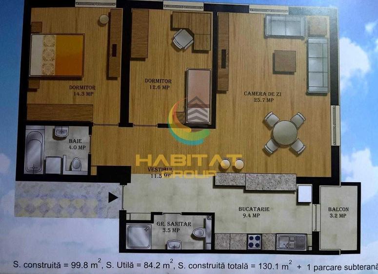 Apartament cu 3 camere decomandat în Văcăresti