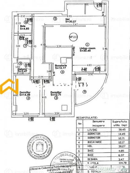 Apartament cu 3 camere decomandat, mobilat în Baba Novac